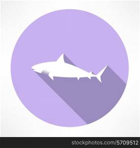Shark Icon. Flat modern style vector illustration