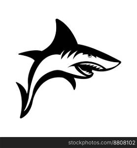 shark icon logo vector design template 