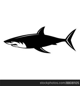 shark icon logo vector design template 