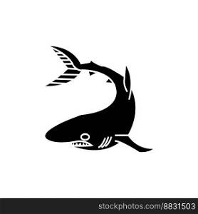 shark icon vector illustration symbol design
