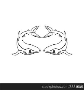 shark icon vector illustration symbol design