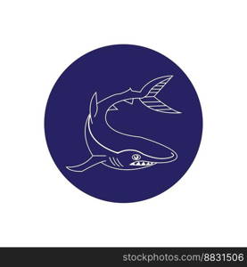 shark icon vector illustration symbol design