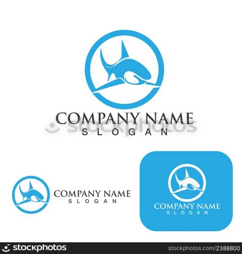 Shark illustration Logo Template Vector