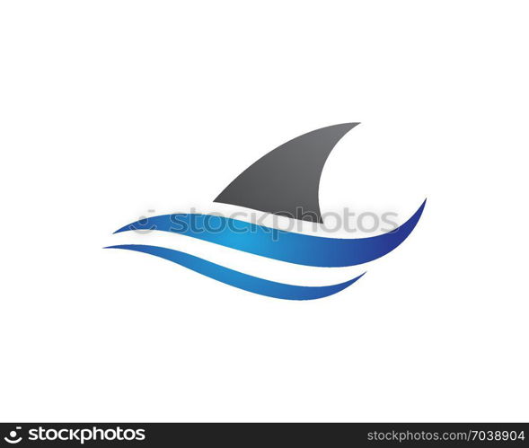 Shark illustration Logo Template Vector.