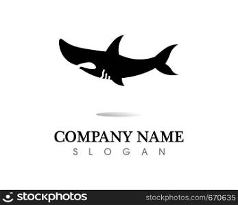 Shark Logo Template and design vector fish wild sea animal
