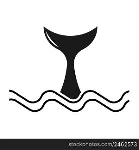 shark tail icon logo vector illustration design
