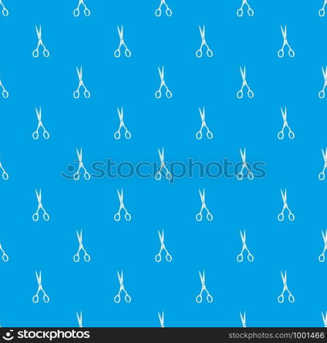 Sharp scissors pattern vector seamless blue repeat for any use. Sharp scissors pattern vector seamless blue