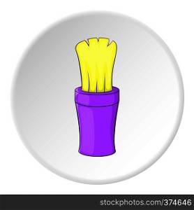 Shaving brush icon. Cartoon illustration of shaving brush vector icon for web. Shaving brush icon, cartoon style