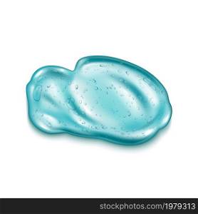shaving cream blue gel vector. smear blob. transparent soap foam. cosmeticskin liquid. shaving moisturizer gel. facial cream lotion. 3d realistic illustration. shaving cream blue gel vector