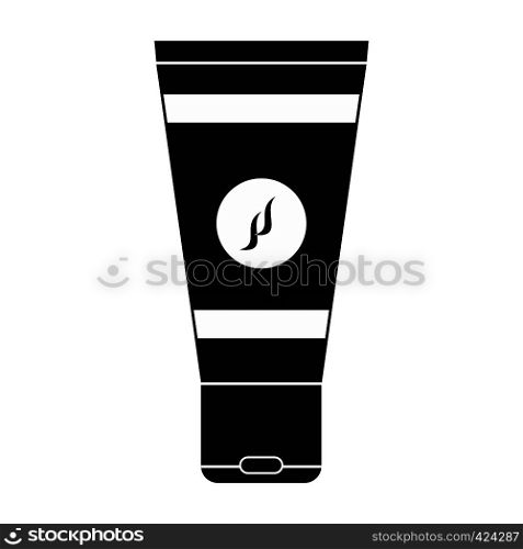Shaving foam black simple icon isolated on white background. Shaving foam black simple icon