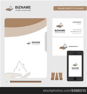 Shaving foam Business Logo, File Cover Visiting Card and Mobile App Design. Vector Illustration