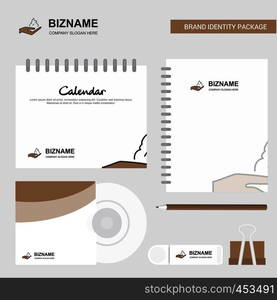 Shaving foam Logo, Calendar Template, CD Cover, Diary and USB Brand Stationary Package Design Vector Template