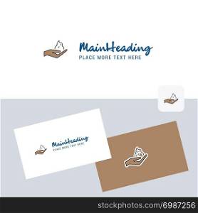 Shaving foam vector logotype with business card template. Elegant corporate identity. - Vector