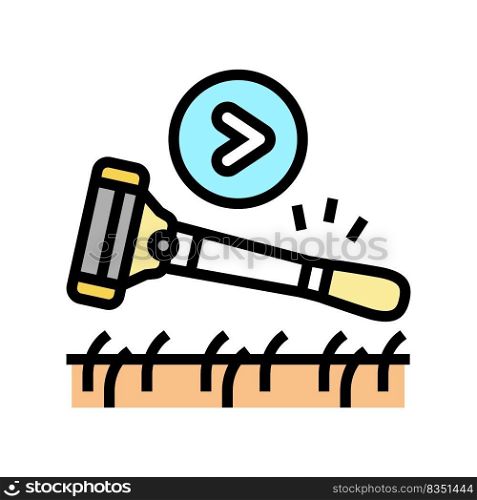 shaving hair color icon vector. shaving hair sign. isolated symbol illustration. shaving hair color icon vector illustration