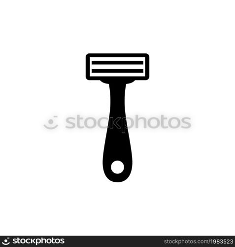 Shaving Safety Razor, Hair Remover Blade. Flat Vector Icon illustration. Simple black symbol on white background. Shaving Safety Razor, Hair Remover sign design template for web and mobile UI element. Shaving Safety Razor, Hair Remover Blade. Flat Vector Icon illustration. Simple black symbol on white background. Shaving Safety Razor, Hair Remover sign design template for web and mobile UI element.