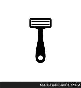 Shaving Safety Razor, Hair Remover Blade. Flat Vector Icon illustration. Simple black symbol on white background. Shaving Safety Razor, Hair Remover sign design template for web and mobile UI element. Shaving Safety Razor, Hair Remover Blade. Flat Vector Icon illustration. Simple black symbol on white background. Shaving Safety Razor, Hair Remover sign design template for web and mobile UI element.