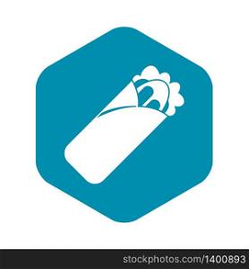 Shawarma sandwich icon. Simple illustration of shawarma sandwich vector icon for web. Shawarma sandwich icon, simple style