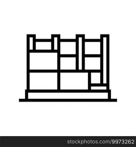 sheathing with osb plates line icon vector. sheathing with osb plates sign. isolated contour symbol black illustration. sheathing with osb plates line icon vector illustration