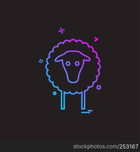 Sheep icon design vector