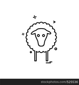 Sheep icon design vector