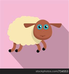 Sheep icon. Flat illustration of sheep vector icon for web design. Sheep icon, flat style