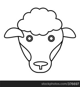 Sheep icon. Outline illustration of sheep vector icon for web. Sheep icon, outline style