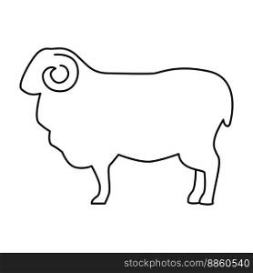 Sheep icon vector design template.