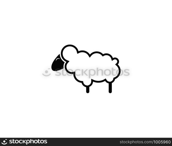 sheep logo vector icon template