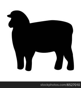 Sheep silhouette black icon .