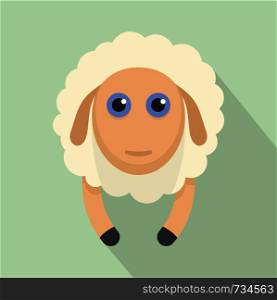 Sheep smile icon. Flat illustration of sheep smile vector icon for web design. Sheep smile icon, flat style