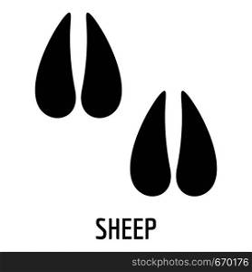 Sheep step icon. Simple illustration of sheep step vector icon for web. Sheep step icon, simple style.