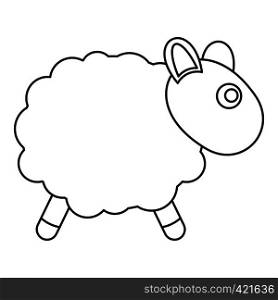 Sheep toy icon. Outline illustration of sheep toy vector icon for web. Sheep toy icon, outline style