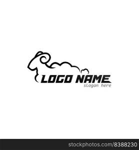 Sheep vector icon animal logo design silhouette illustration