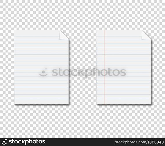 sheets of striped paper on a transparent background. sheets of striped paper on transparent background