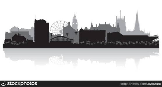 Sheffield city skyline silhouette vector illustration