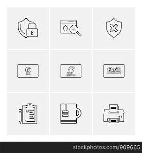 sheild , card , un protected , skrill , printer , clipboard , jug , solo , switch ,icon, vector, design, flat, collection, style, creative, icons