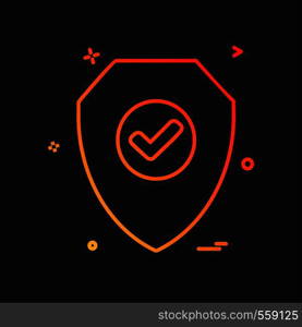 Sheild icon design vector