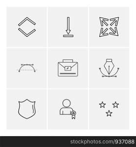 sheild , nib , breifcase , arrows , directions , avatar , download , upload , apps , user interface , scale , reset message , up , down , left , right , icon, vector, design, flat, collection, style, creative, icons