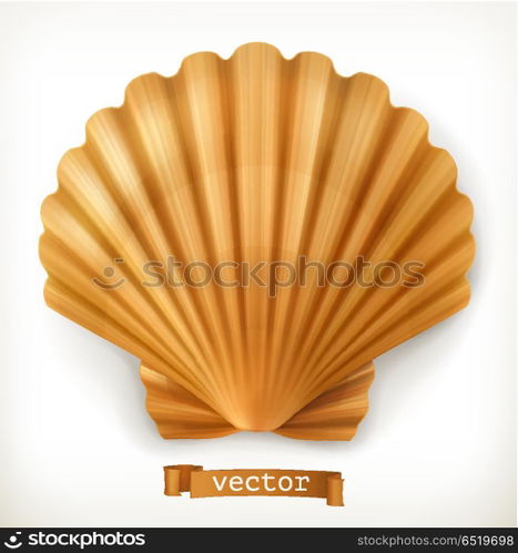 Shell. 3d vector icon