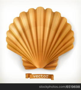 Shell. 3d vector icon
