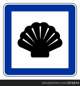 Shell and road sign
