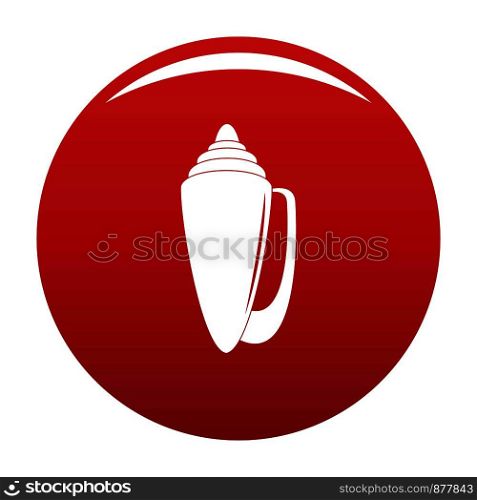 Shell icon. Simple illustration of shell vector icon for any design red. Shell icon vector red