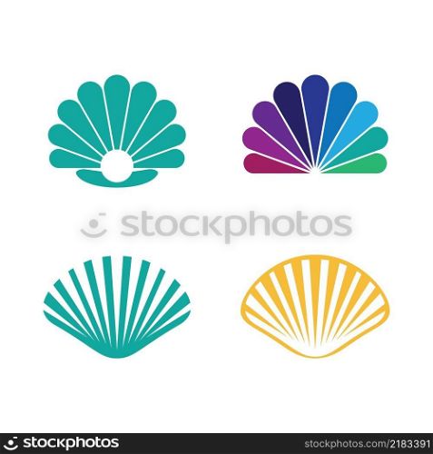 Shell logo illustration vector flat design