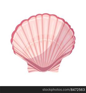 shell sea cartoon vector. marine seashell, beach snail, ocean conch, clam animal, water scalop shell. isolated color illustration. shell sea cartoon vector