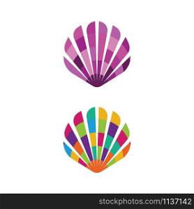 Shell vector icon illustration design template