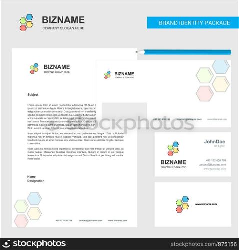 Shells Business Letterhead, Envelope and visiting Card Design vector template