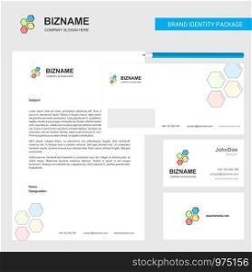 Shells Business Letterhead, Envelope and visiting Card Design vector template
