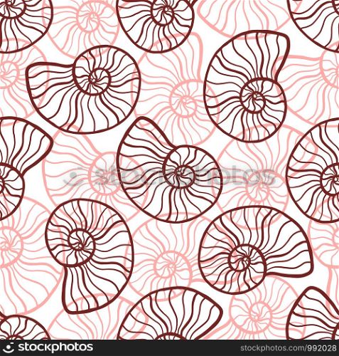 Shells seamless pattern. Marine background in beige colors. Seashells pattern design. Shells seamless pattern. Marine background in beige colors. Seashells pattern design.