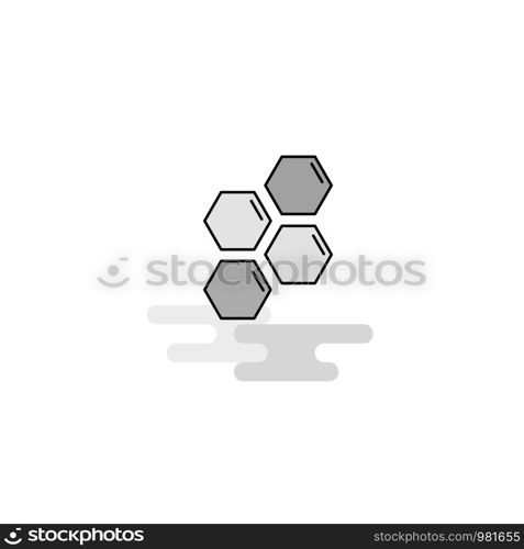 Shells Web Icon. Flat Line Filled Gray Icon Vector