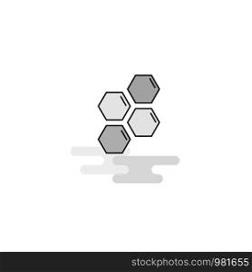 Shells Web Icon. Flat Line Filled Gray Icon Vector
